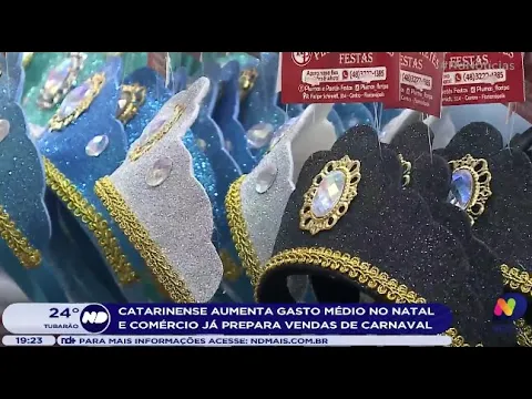 Catarinense aumenta gasto médio no natal e comércio já prepara vendas de carnaval