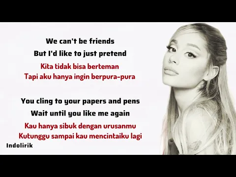 Download MP3 Ariana Grande - we can’t be friends (wait for your love) | Lirik Terjemahan