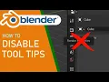 Blender how to disable tool tips