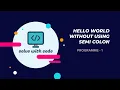 Java program to print Hello world without using semicolon Java Interview Programmes Program 1