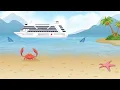 The Most Beautiful Tropical Island Beach Cartoon with Relaxing Natural Sounds