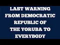 Download Lagu YORUBA FIRST, NOT YOUR PASTORS AND IMAMS 09/03/2025 ESO FUN AWON ENIA BUBURU WIPE, WON KO NI SE RERE