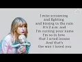Download Lagu TAYLOR SWIFT - The Way I Loved You Lyrics