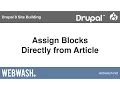 Drupal 8 Site Building 5 3 Assign Blocks Directly from Article Form