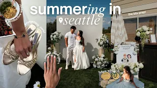 a WHOLESOME week in seattle | fall starbucks order, engagement party prep, russian mani + errands!