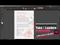 Learn InDesign Tabs and Leaders in 3 Minutes FAST