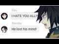 If Giyu lost his mind Hashiras in Demon slayer