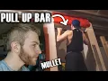 I built a PULL UP BAR in my basement gave myself a mullet