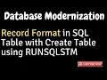 IBM i AS400 Tutorial iSeries System i - Record format in SQL CREATE TABLE using RUNSQLSTM