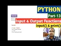 PYTHON Part-13 Input Output Functions