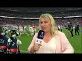 Emma Hayes in tears reacting to England s win