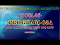 REGULAR EXPRESSION PROGRAM 21CSL46 PROGRAM-05A PYTHON PROGRAMMING LAB VTU FOURTH SEMESTER