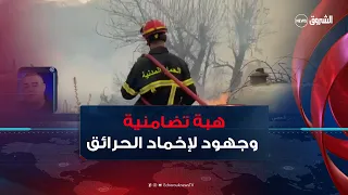 غرفة الأخبار | جهود لإخماد عشرات الحرائق وهبة شعبية تضامنية مع المتضررين