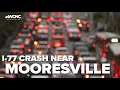 Crash snarls I-77 northbound lanes in Mooresville