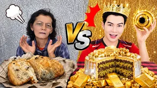 คนจน VS คนรวย อาหารขนม ถูก VS แพง ตลกกับแม่ #Mukbang RICH VS POOR FOOD :ขันติ