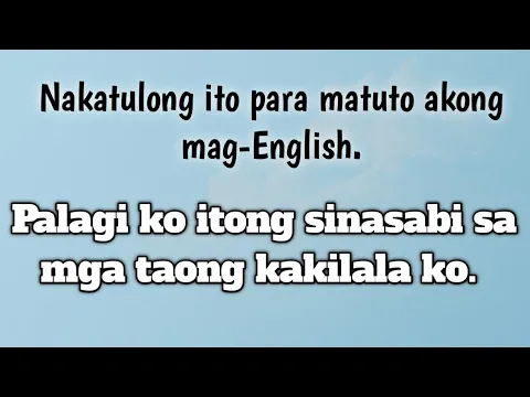 Download MP3 Simple but Informative English-Tagalog Short Phrases You Must Use to Learn Fast!