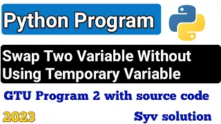 Swap Two Variables Without Using Temporary Variable Program 2 syvsolution1012