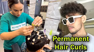 Hair Transformation | Straight To Permanent Curly Hair
