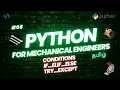 CONDITIONS IN PYTHON WITH AREA Python For Mechanical Engineers -8 Tamil