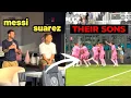 Messi and Suarez happy reaction to their sons in the Dreams Cup
