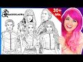 Coloring Descendants Mal Evie Carlos Coloring Pages 30 Minutes Descendants 3 Coloring s