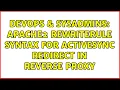 DevOps SysAdmins Apache2 RewriteRule syntax for ActiveSync redirect in reverse proxy