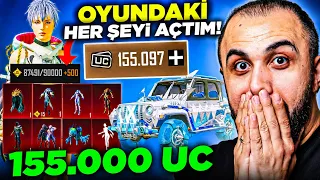 OYUNA GELEN HER ŞEYİ AÇTIM!! 😱 (155.000 UC) 500 PUAN KASTIK! - PUBG Mobile