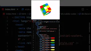 Create a 3D Rubik s Cube with HTML CSS