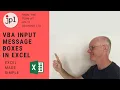 VBA Input Message Boxes in Excel