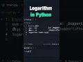 Logarithm in Python