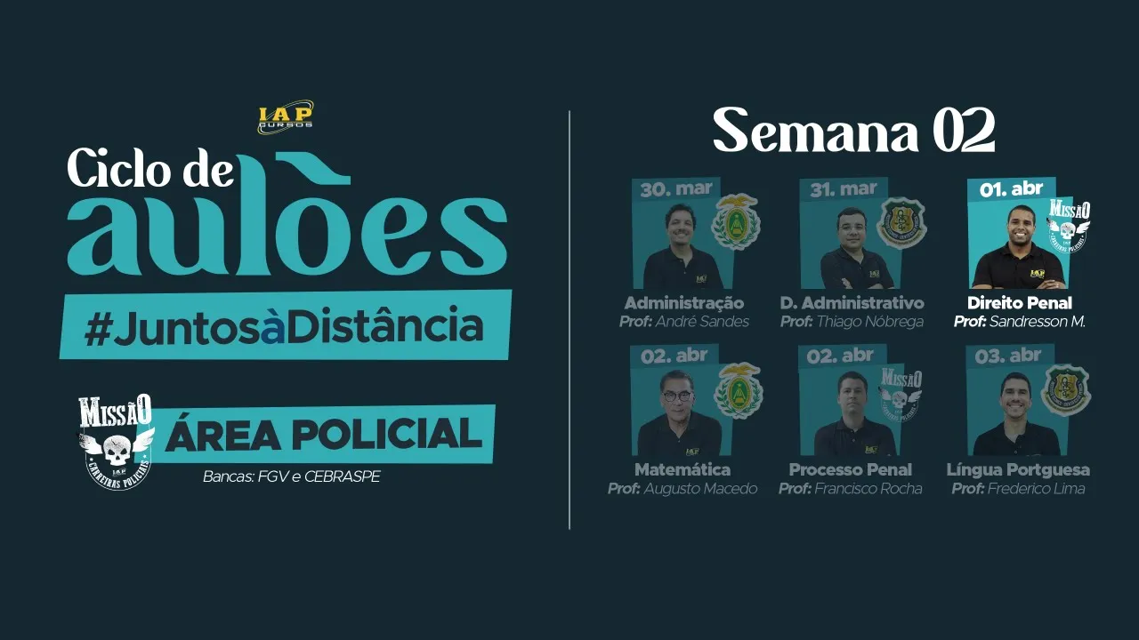 LIVE - DIREITO PENAL PARA AS CARREIRAS POLICIAIS.