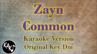 Download Zayn - Common Karaoke Instrumental Lyrics Cover Original Key Dm MP3