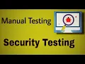 Manual Testing - 23 Security Testing Overview