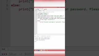 username and password program in python