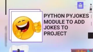 Make a joke generator using pyjokes pyjokes Python Pydroid 3