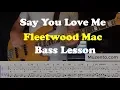 Download Lagu Say You Love Me - Fleetwood Mac - Bass Lesson