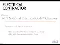 2017 NEC Changes Webinar Parts 1 and 2