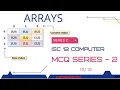 ISC 12th COMPUTER ARRAYS MCQ Series 2 Semester 1 2021 CompoGenius