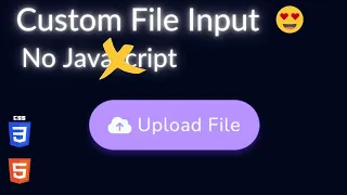 Custom File Input With Just HTML CSS No JS
