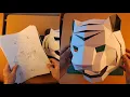 How to make a White Bengal Tiger Mask out of cardstock - DIY Paper Mask