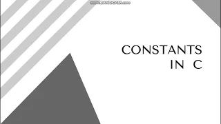 Constants in C TechTime with Ajay
