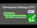 Chrome for Testing - Part 3 setBinary