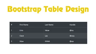 Bootstrap Table Tutorial Using Bootstrap Framework