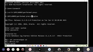 Unit 2 How to run PLSQL file and demo of hello world programm