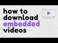 Download Lagu How to Download Embedded Videos Using DevTools