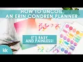 How to Uncoil Erin Condren LifePlanner Easy Fast How to Take Apart Coiled Planner Frankenplanning