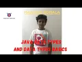 2 Java Data Types and Data Types Basics Haavish Bonala
