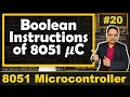 Boolean Instructions of 8051 Microcontroller Bit Instructions and Their Functions