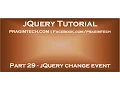 jQuery change event