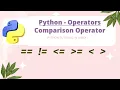 Python Comparison Operators What are Comparison Operators in Python In Hindi Ease To Code